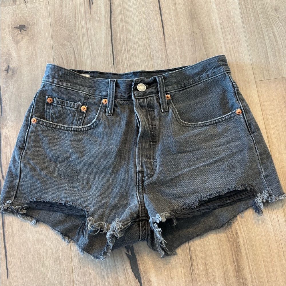 Women's Black Denim Shorts
